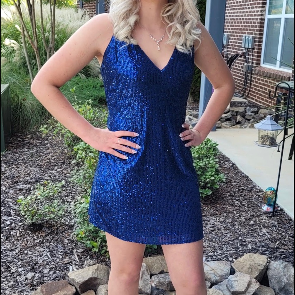 Royal Blue Sequin Dress